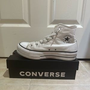 Converse Chuck Taylor All Star White Lift Platform High White Size Women’s 8